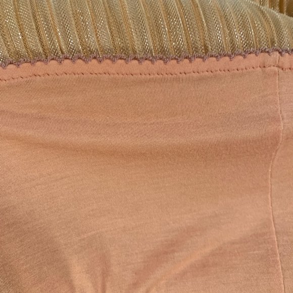 Relaxed Metallic Pleated Midi Skirt Sz S US Maeve Anthropologie Ambra Rose Gold - Picture 9 of 12
